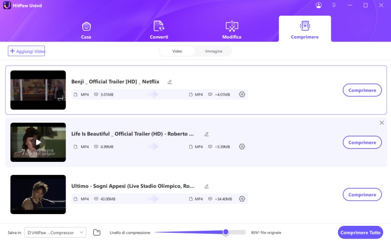 import videos to compress for email