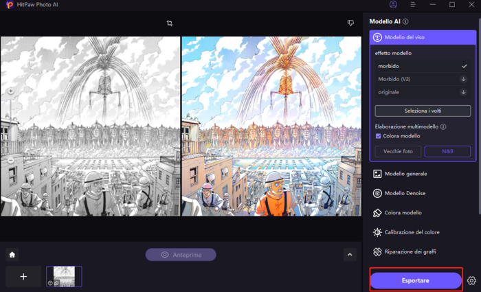 colorare i pannelli manga