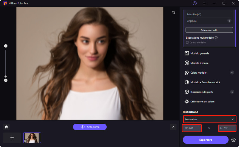 hitpaw photo ai enhance set height and width