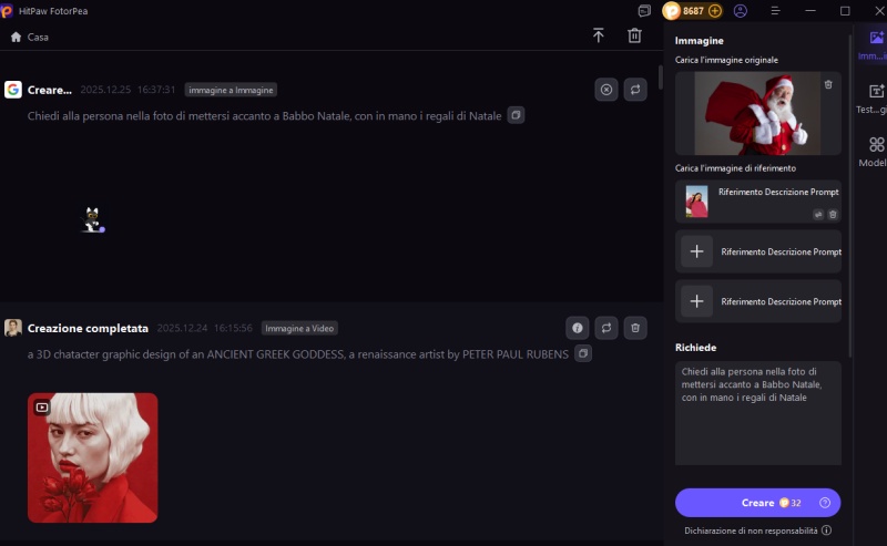 generare foto con santa