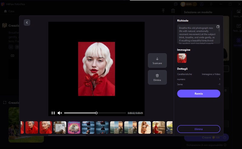 anteprima e download dell'animazione