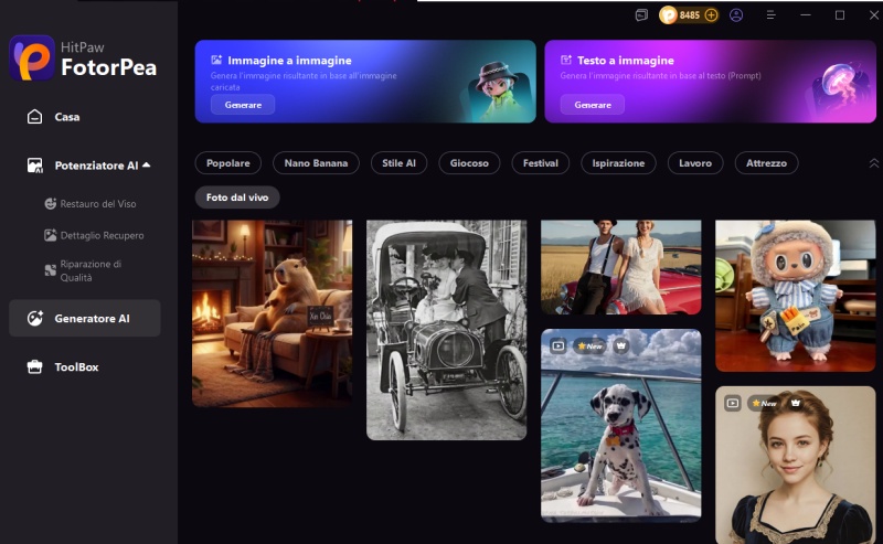 Apri subito HitPaw e il generatore AI