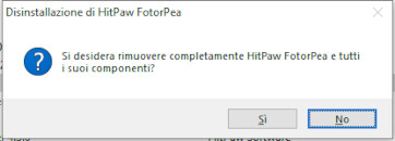 hitpaw photo uninstall confirmation