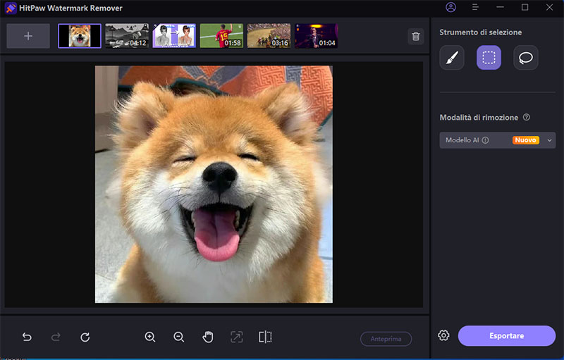 rimuovi la filigrana su photoshop