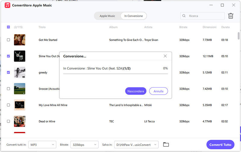 converting apple music