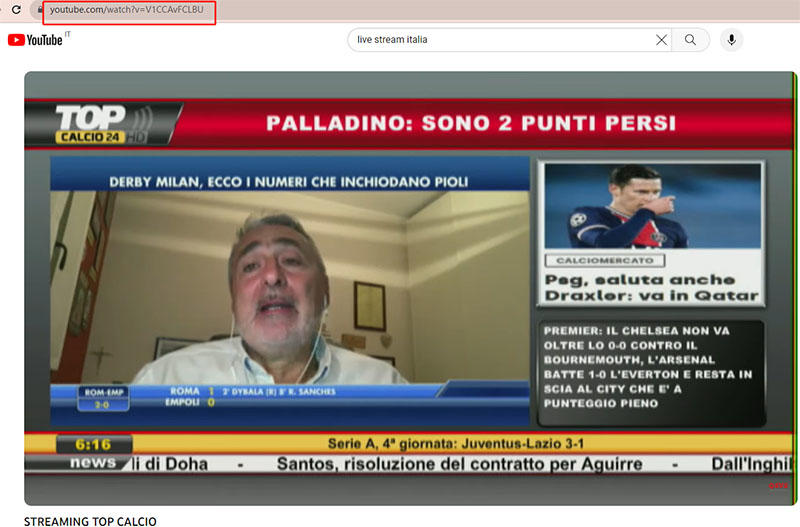 copy video URL