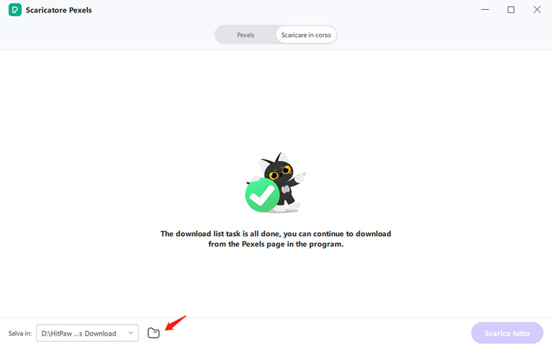 downloading from pexels completed