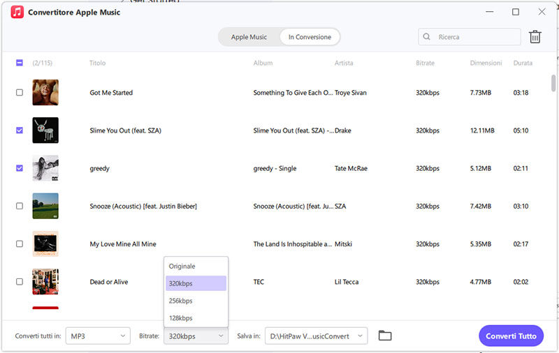 convert Apple music to mp3 320kbps