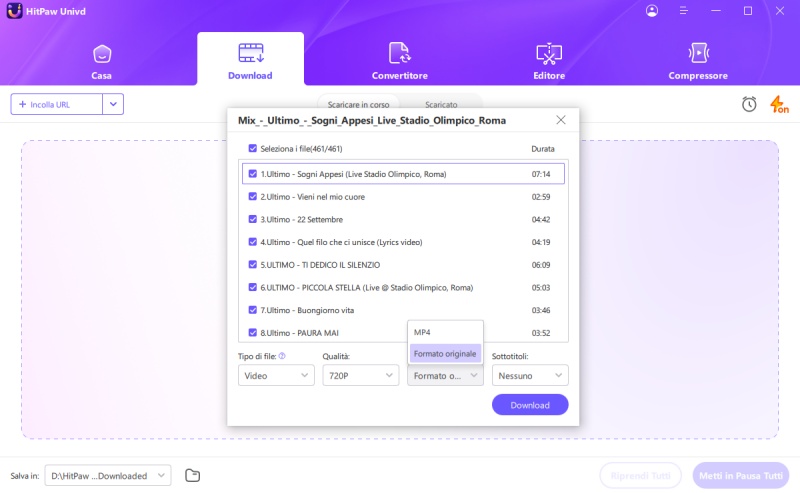 select playlist file format