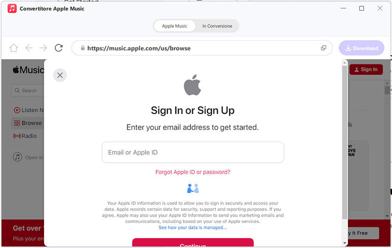 sign in with your Apple ID