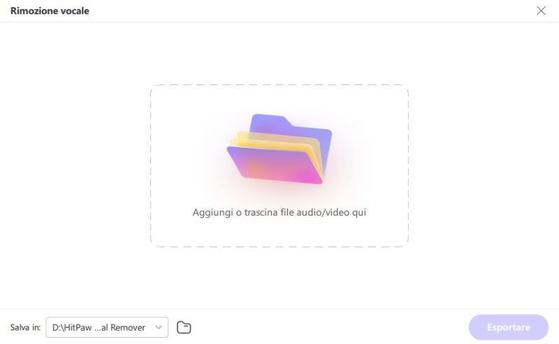 Aggiungi file in Vocal Remover