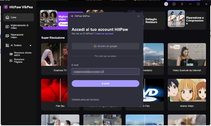 hitpaw video enhancer register