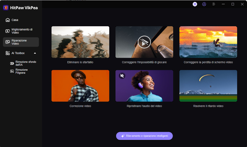 HitPaw corregge il video fuori fuoco Scegliere il file
