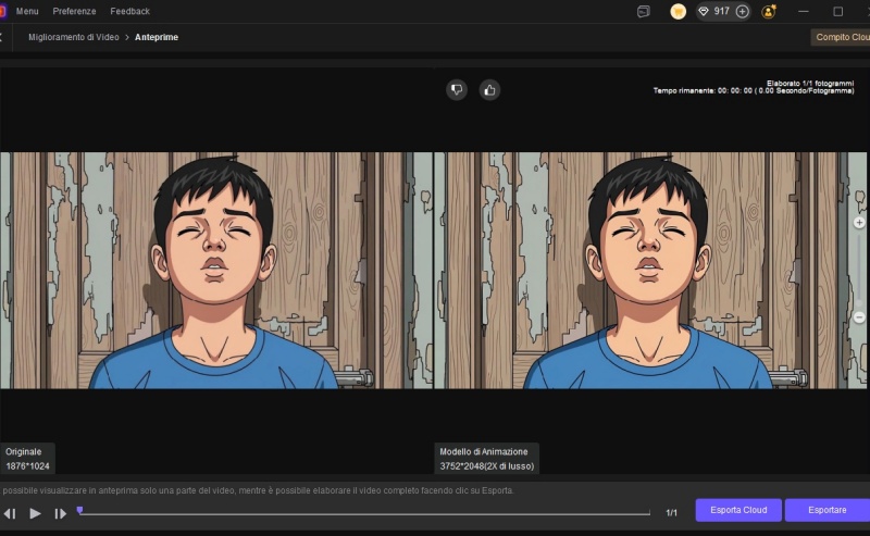 compare the enhanced results
