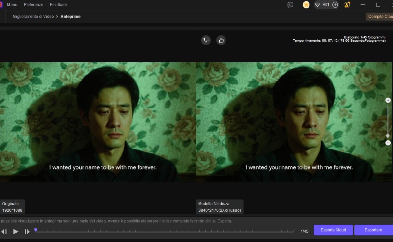preview and export sharpened video