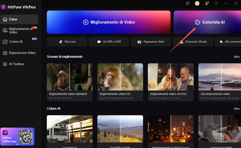 hitpaw vikpea ai colorist feature