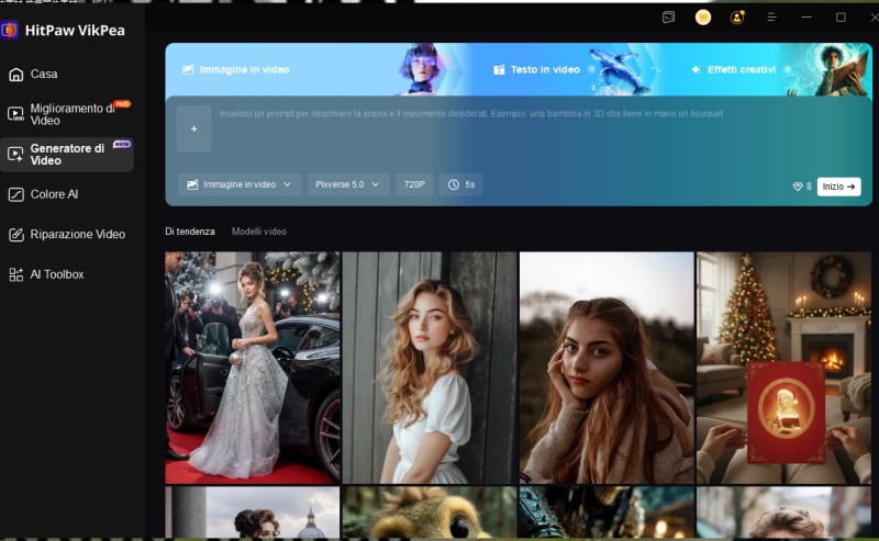 Carica immagine - Visualizzazione dashboard