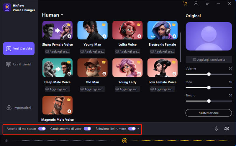 adjust global settings in hitpaw voice changer