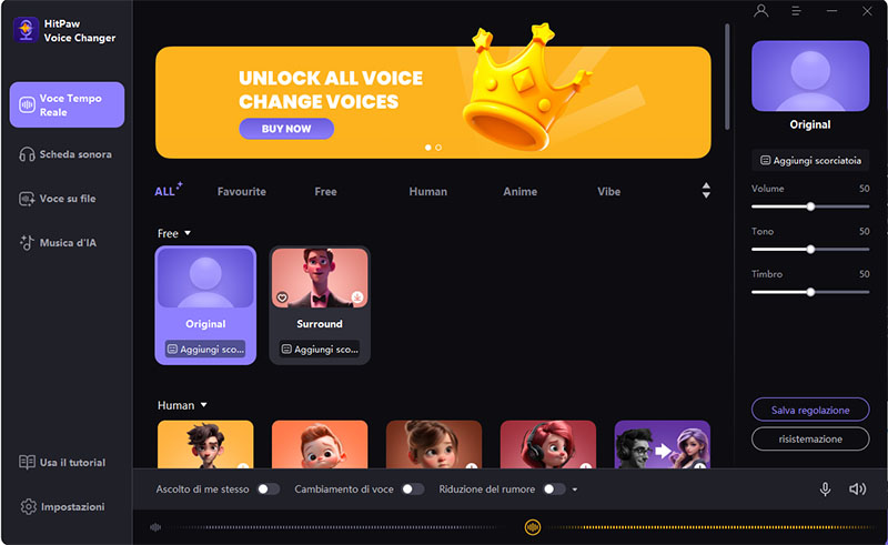 choose effects in hitpaw voice changer