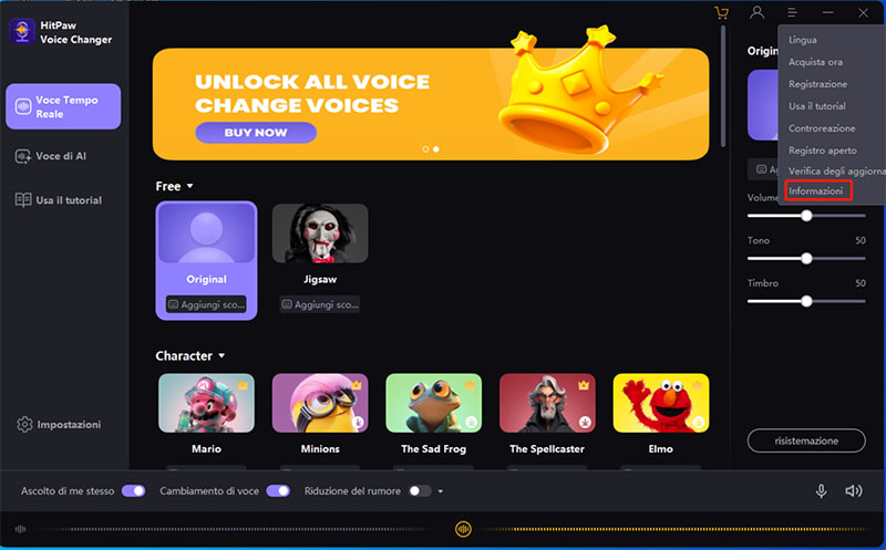 choose effects in hitpaw voice changer