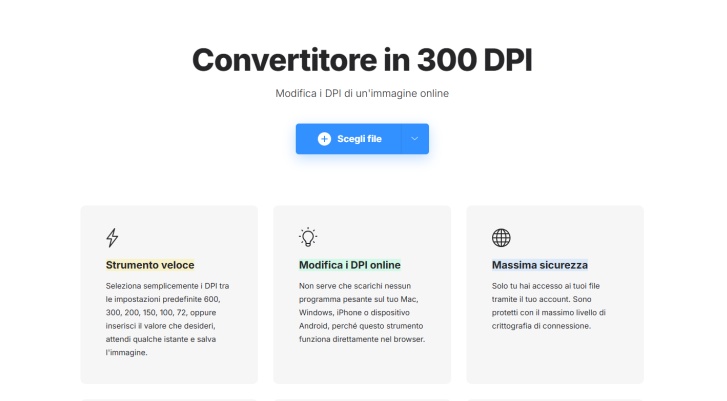 come aggiornare i dpi di un'immagine con strumenti online