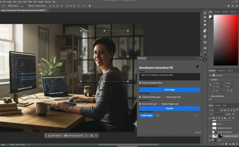 snanobanana pulgin adobe