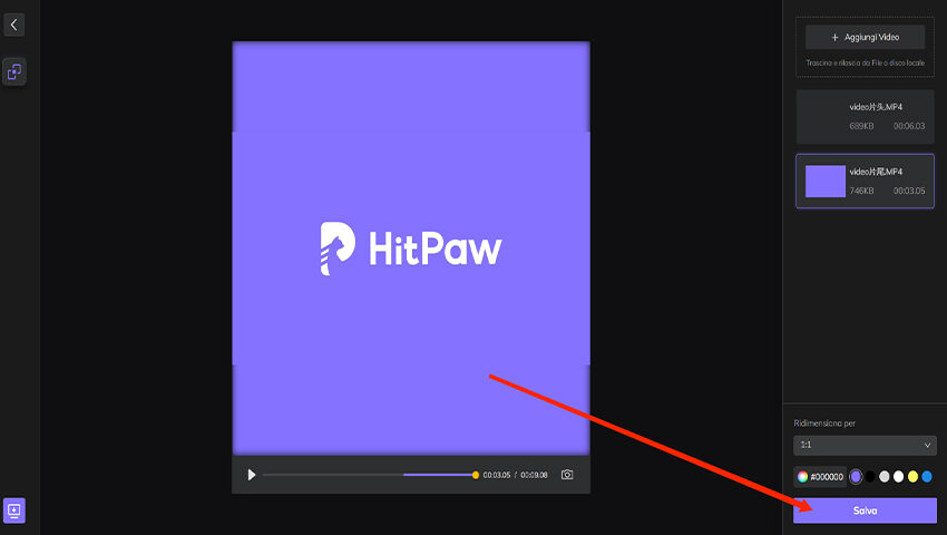 Passi per unire video in HitPaw Online Tools
