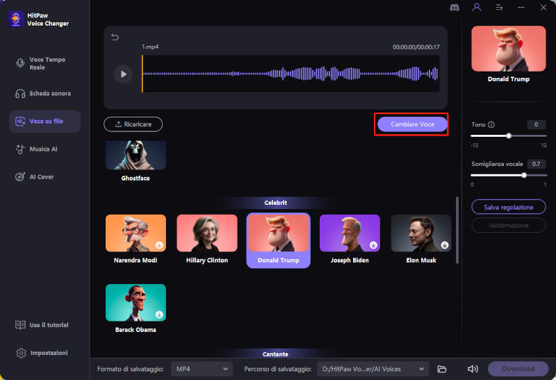 cambia voce ai su hitpaw voice changer